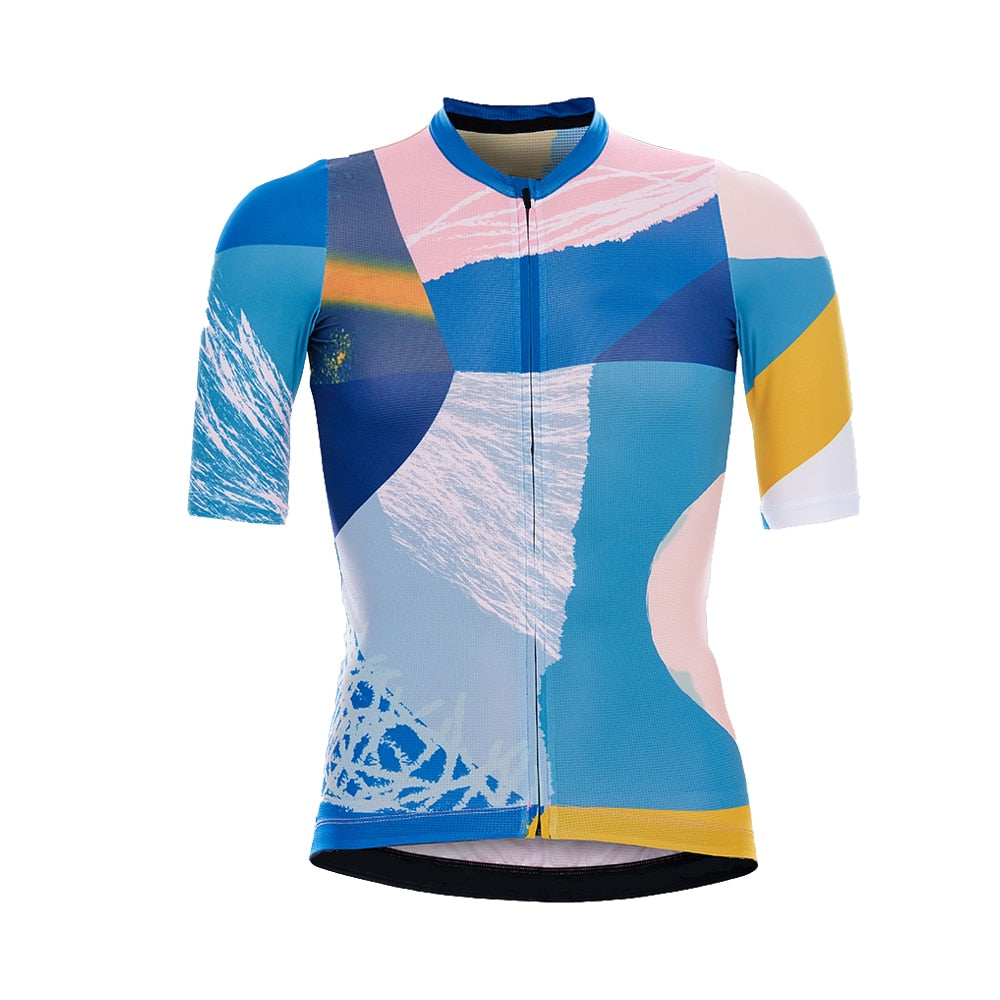 Colorful Men's Short Sleeve cycling Jersey