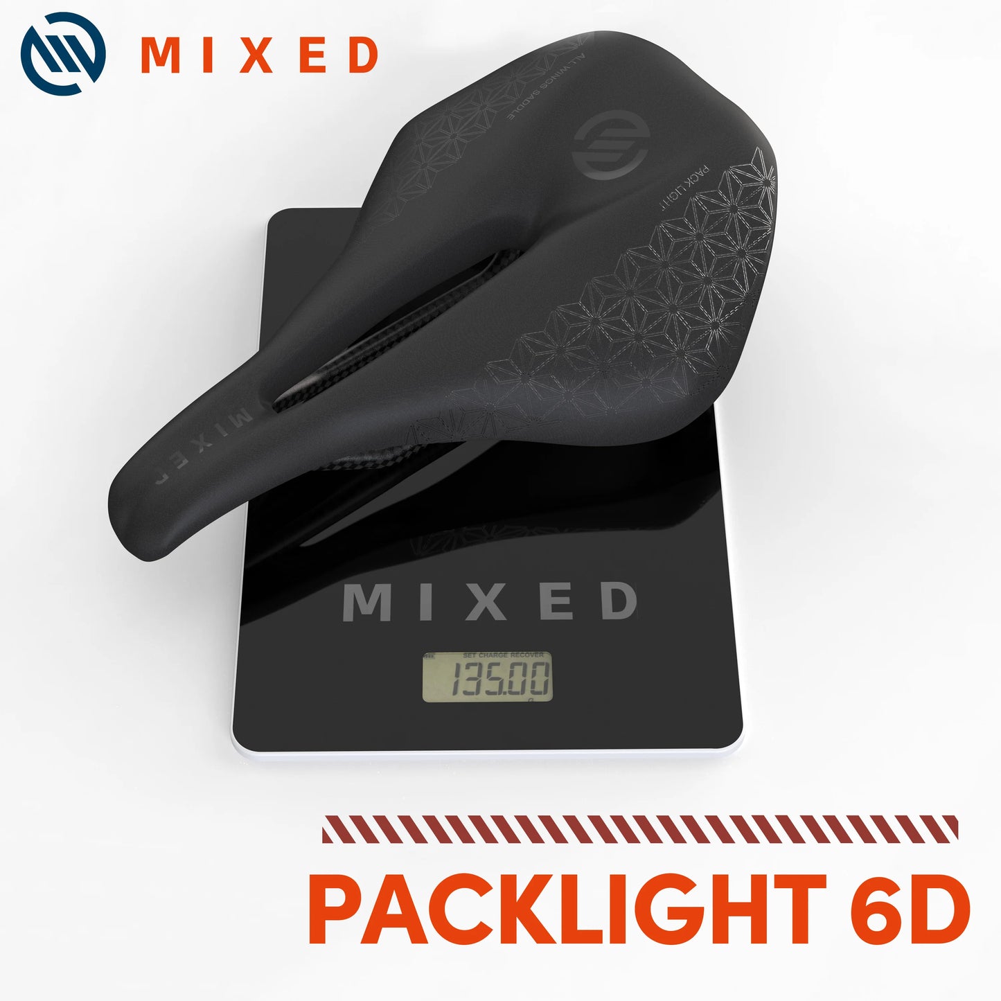 MIXED Full Carbon Fiber Saddle Pack 5D 6D 7D Ultra Light Weight Cushion 143mm 155mm for MTB Mountain Bicycle Road Bike Parts