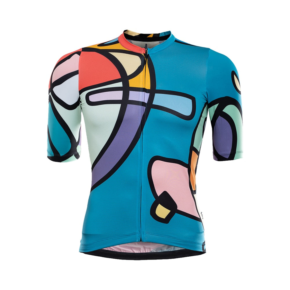 Colorful Men's Short Sleeve cycling Jersey