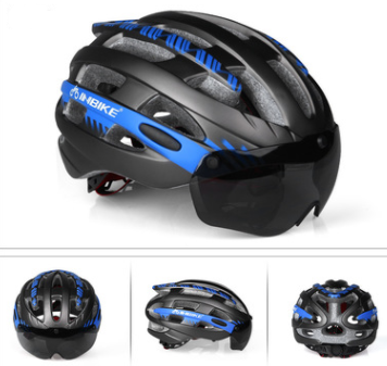 goggles integrated bicycle helmet