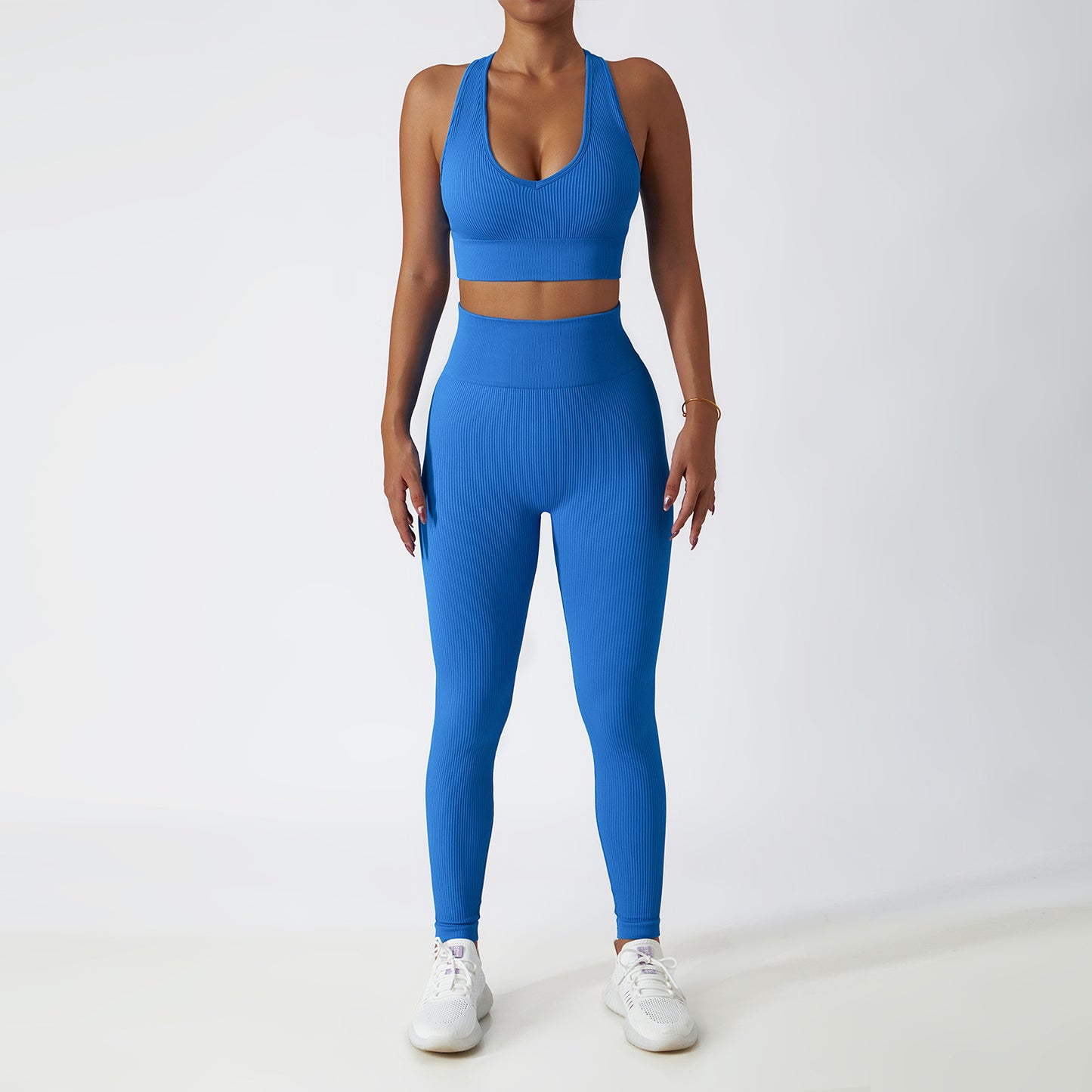 High Waist Tight Sports Yoga Suit Women Gather Back Beauty Fitness Suit