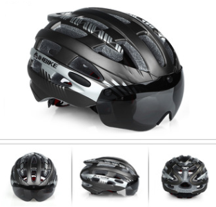 goggles integrated bicycle helmet