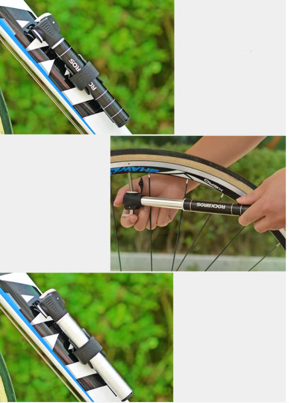 Rockbros Portable mini aluminum alloy bicycle pump