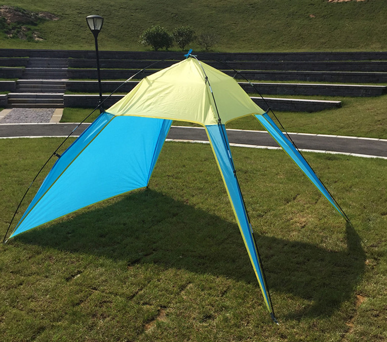 Camping Tent Sunshade Waterproof Tent Outdoor Canopy Beach Shelter Sunscreen Tent For Camping Hiking Fishing Bearing 5-8 People