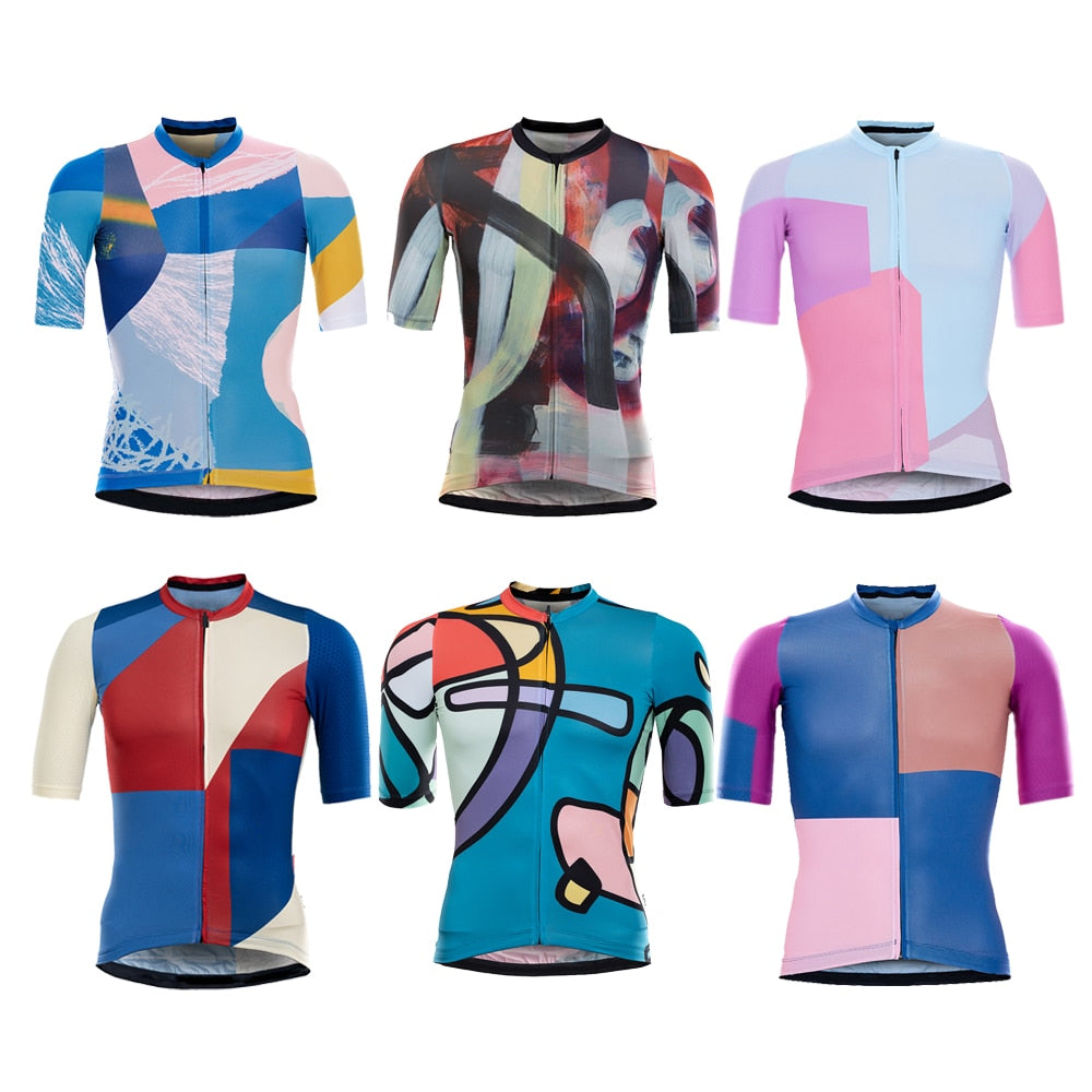 Colorful Men's Short Sleeve cycling Jersey