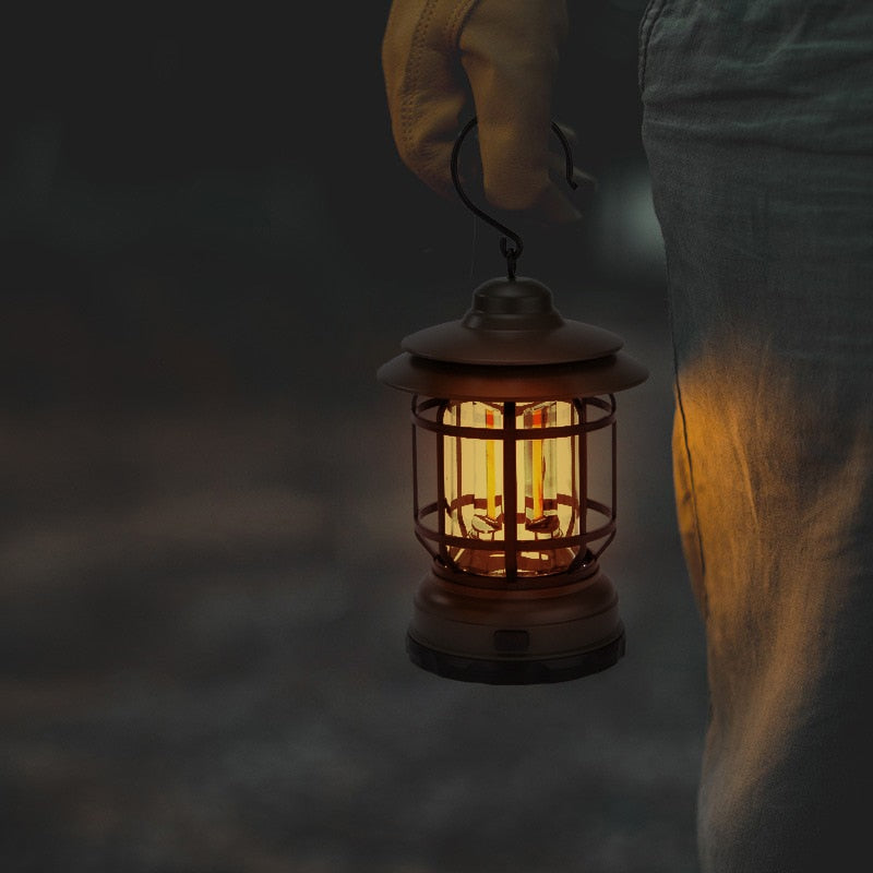Retro Hanging Camping Lanterns USB Rechargeable