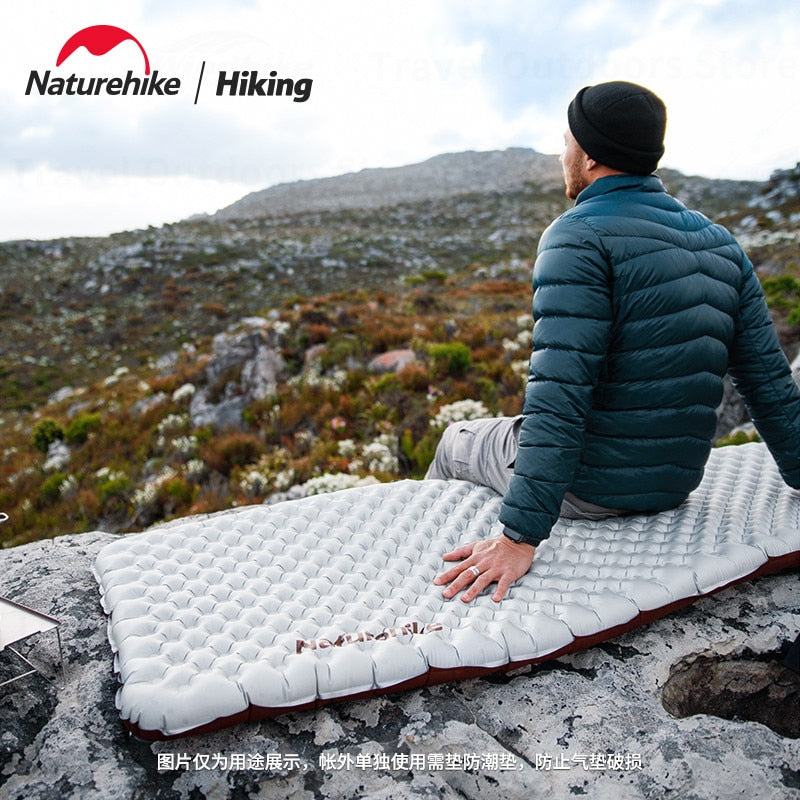 Naturehike Winter R-5.8 Outdoor Inflatable Camping Mat -20°C Warm Hiking Portable Moisture-Proof Tent Sleeping Pad Air Mattress