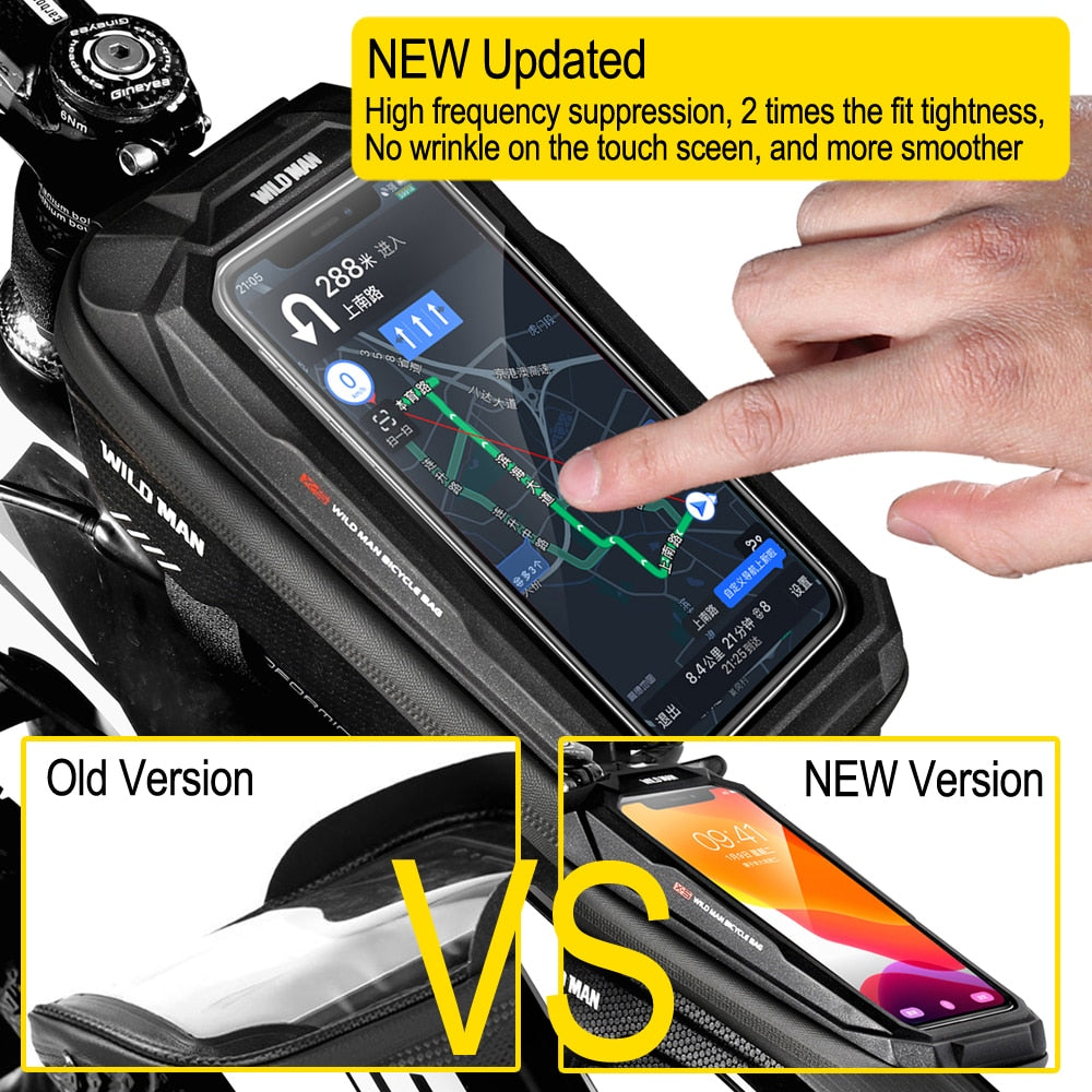 Waterproof 6.6in Phone Case Touchscreen Cycling Bag