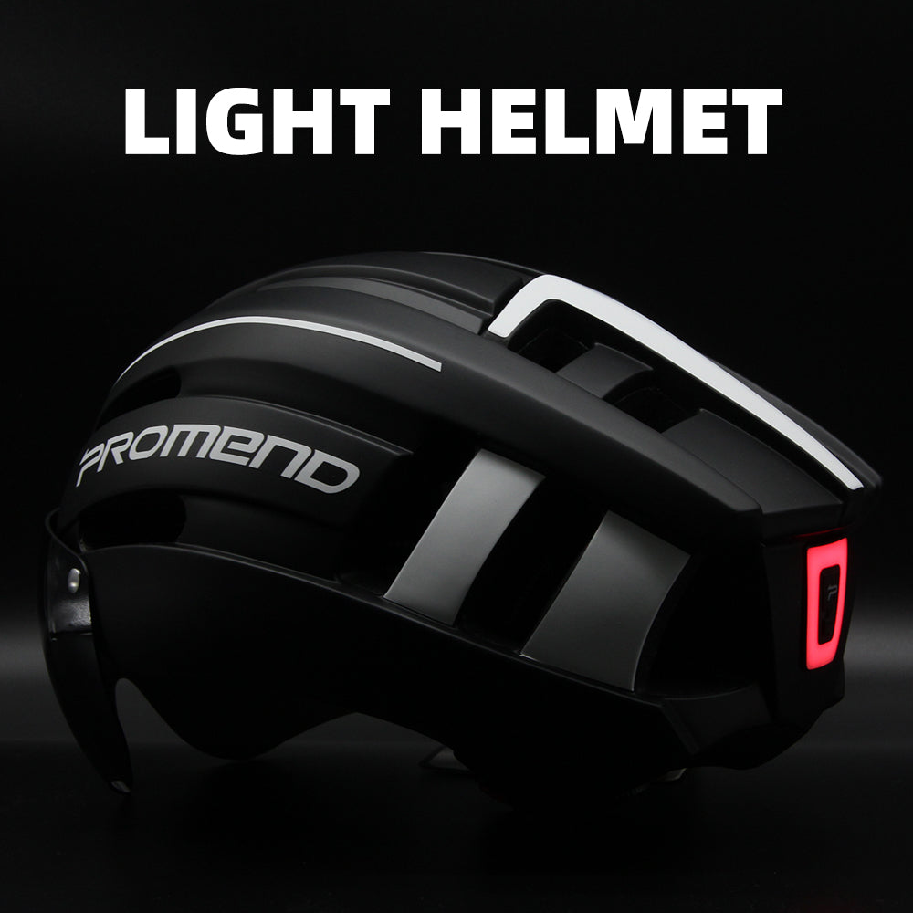 Bicycle Helmet LED Light Rechargeable Intergrally-molded