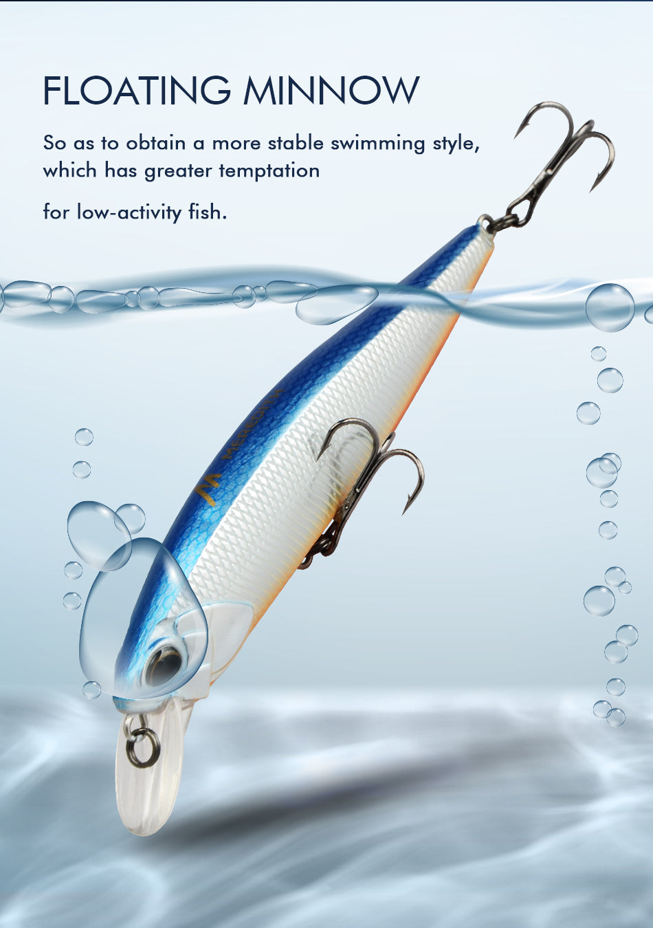 MRERDITH JERK MINNOW 100F 14g  Floating Wobbler Fishing Lure 24Color Minnow Lure Hard Bait Quality Professional Depth0.8-1.0m