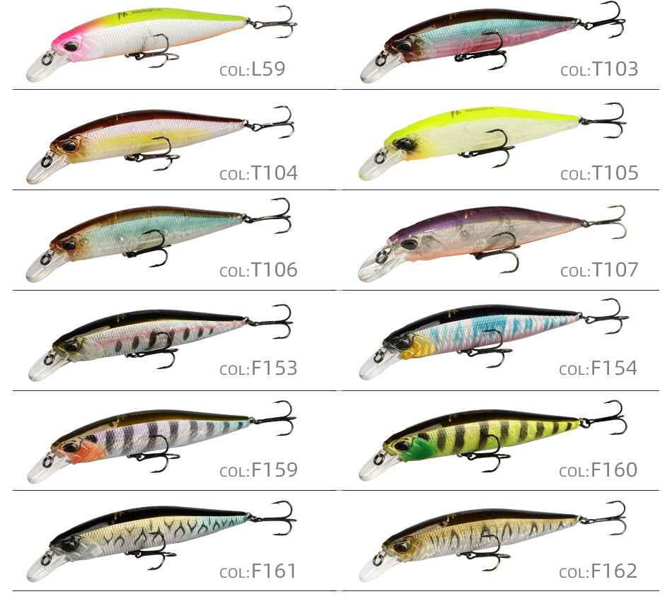 MRERDITH JERK MINNOW 100F 14g  Floating Wobbler Fishing Lure 24Color Minnow Lure Hard Bait Quality Professional Depth0.8-1.0m