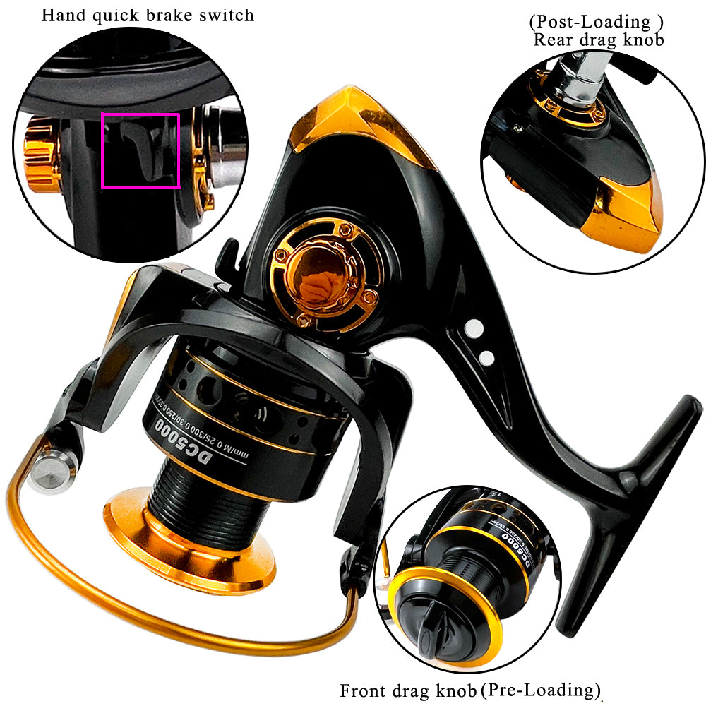 Metal Spool Spinning Fishing Reel