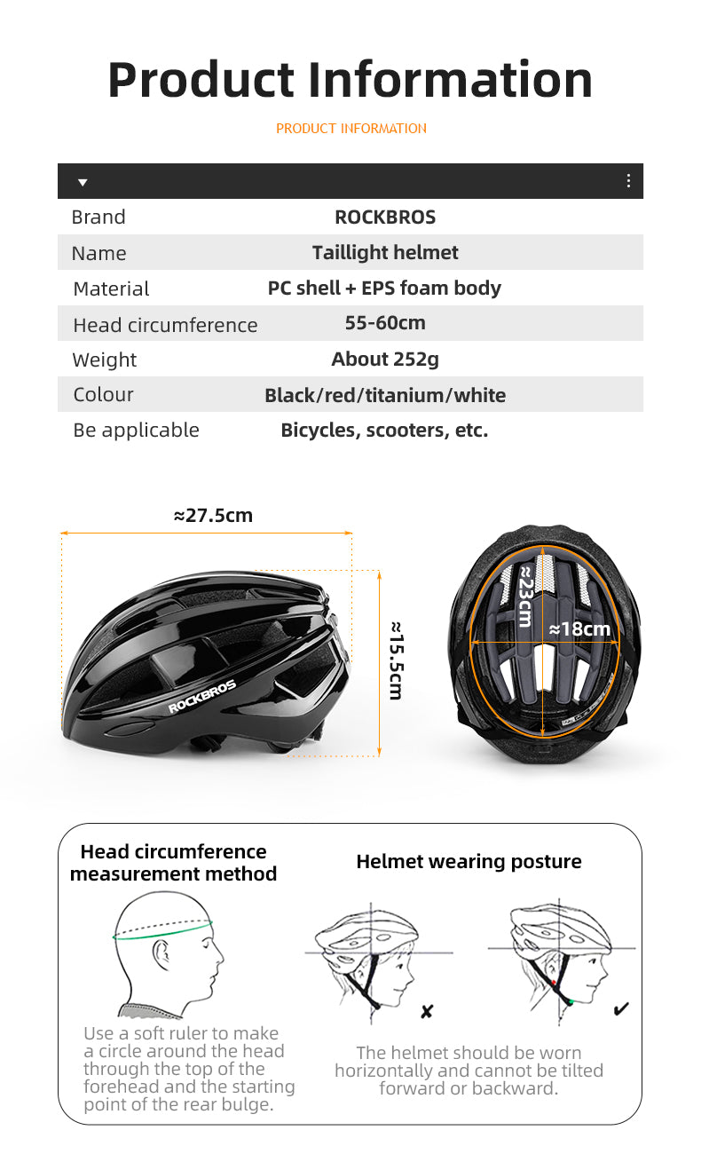 Bicycle Helmet /w Light