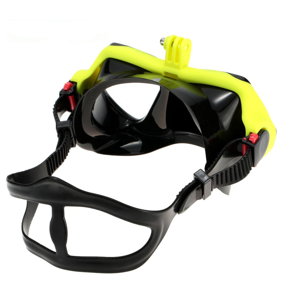 Twin Tempered Glass Diving Goggles w/ Camera Mount